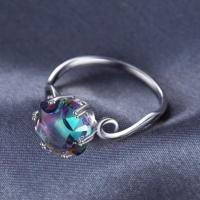 Zeven gekleurde edelsteen Zircon Ring massief 925 Sterling Silver Jewelry Ring 7 - thumbnail