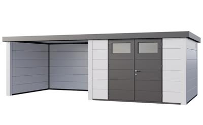 Telluria | Tuinhuis Classico 3330 met Overkapping Lounge Large | Links | Wit