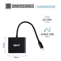 Hub USB iggual IGG318461 - thumbnail
