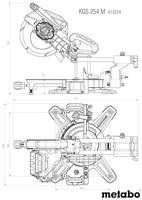 Metabo afkortzaag kgs 254 m met trekfunctie | nieuwste model - 613254000 - thumbnail