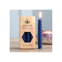Bijenwas Spell Kaarsen (Blauw - 6 kaarsen) - thumbnail