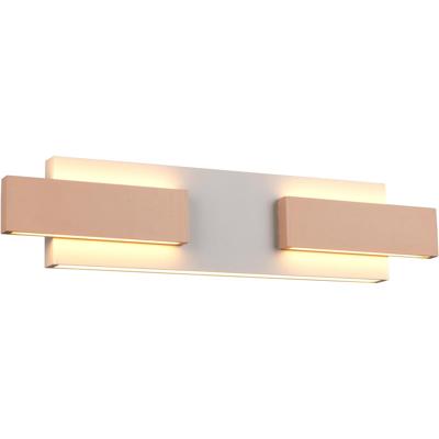 LED Wandlamp - Musterring Rivera - 1 Lichtpunt van 25 Watt - Dimbaar - Aanpasbare Lichtkleur - Geheugenfunctie - Nachtlamp - Up-and-down Verlichting - Afstandsbediening - Warm Grijs - Metaal