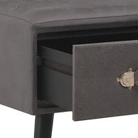 Salontafel 80x40x46 cm kunstleer grijs - thumbnail