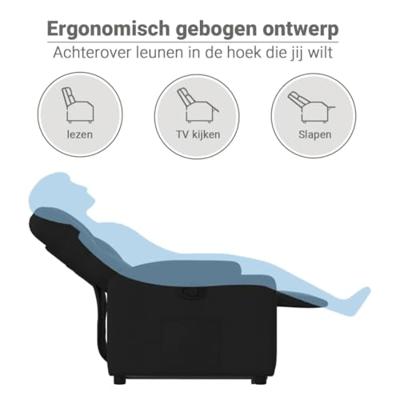 Sta-op-stoel verstelbaar stof zwart