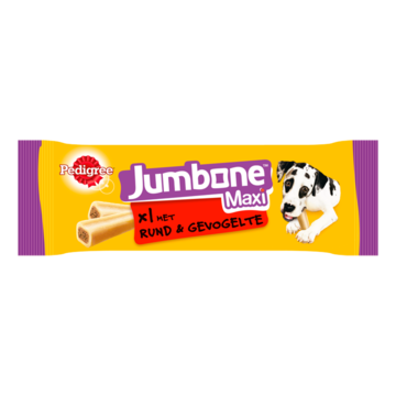 Pedigree Jumbone Maxi met rund en gevogeltesmaak (180 gr) 6 x 180 g Pedigree Jumbone Maxi met rund en gevogeltesmaak (180 gr) 6 x 180 g