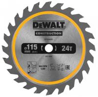 DeWALT Cirkelzaagblad voor Hout | Construction | Ø 115mm Asgat 9,5mm 24T - DT20420-QZ - thumbnail