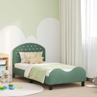 Bedframe voor kinderen met hoofdbord Zeegroen 80 x 160 cm Bedframe voor kinderen met hoofdbord Zeegroen 80 x 160 cm