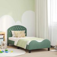 Bedframe voor kinderen met hoofdbord Zeegroen 80 x 160 cm - thumbnail