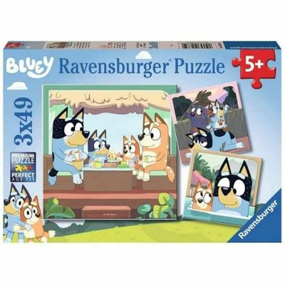 Ravensburger - de avonturen van bluey legpuzzel 3x49st.