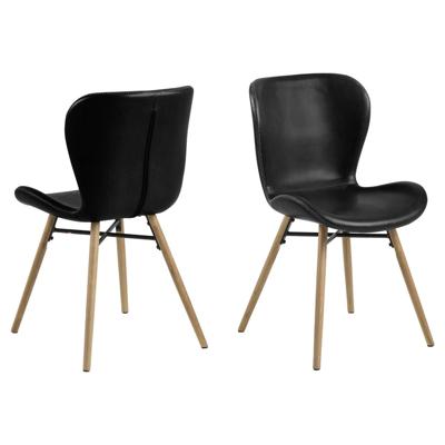 Bendt Eetkamerstoel 'Olle' PU, kleur Zwart