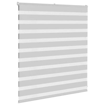 VidaXL Zebra rolgordijn 125x100 cm stofbreedte 120,9 cm lichtgrijs