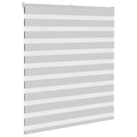 VidaXL Zebra rolgordijn 125x100 cm stofbreedte 120,9 cm lichtgrijs - thumbnail