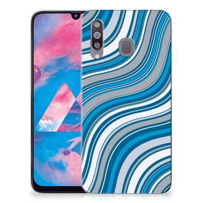 Samsung Galaxy M30 TPU bumper Waves Blue