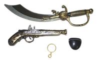 Piraten set 4 delig zwaard/pistool - thumbnail