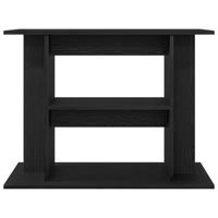 Aquariumstandaard 80x35x60 cm spaanplaat zwart eikenkleurig - thumbnail