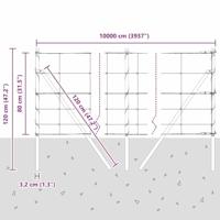 Weidehekwerk Zilver 100 x 0.8 m Gegalvaniseerd staal - thumbnail