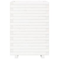 Plantenbak 50x50x72 cm massief grenenhout wit - thumbnail