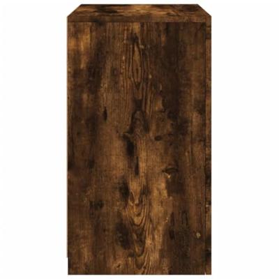 Bijzetkastjes met LED 2 st bewerkt hout gerookt eikenkleurig