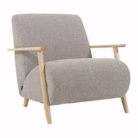 Kave Home Fauteuil 'Meghan' kleur Lichtgrijs - thumbnail