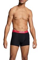 Levi's Boxershorts Solid Basic Organic Cotton 2-pack Black / Red-XXL - thumbnail