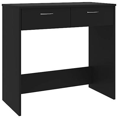 VidaXL Bureau 80x40x75 cm bewerkt hout zwart VidaXL Bureau 80x40x75 cm bewerkt hout zwart