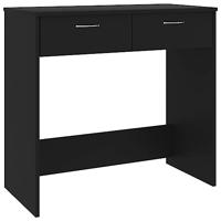 VidaXL Bureau 80x40x75 cm bewerkt hout zwart - thumbnail