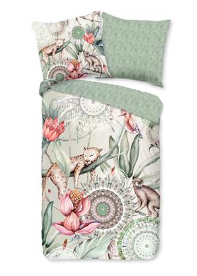 HIP Dekbedovertrek "tropische print en mandala's" - Multi - (135x200 cm) - Katoen Satijn