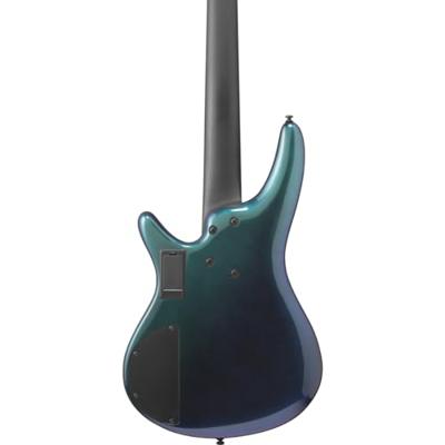Ibanez SRMS725 Bass Workshop Blue Chameleon 5-snarige multi-scale elektrische basgitaar - thumbnail