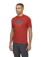 Rab Crimp Reflection T-Shirt Heren Tuscan Red L - thumbnail