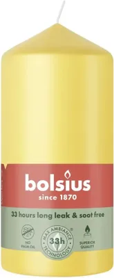 Bolsius stompkaars essentials 5.8x12cm sunny yellow