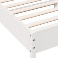 Bedframe zonder matras massief grenenhout wit 90x200 cm - thumbnail