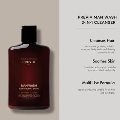 Previa Natural Haircare Man Wash 250ml