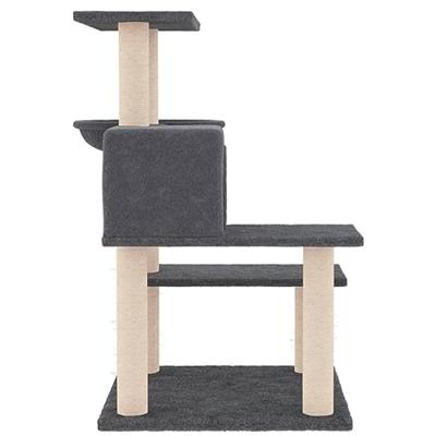VidaXL Kattenmeubel met sisal krabpalen 82,5 cm donkergrijs - thumbnail