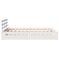 Bedframe met lades massief grenenhout wit 140x200 cm - thumbnail