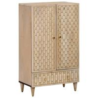 Hoge kast 60x33x100 cm massief mangohout - thumbnail
