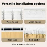 VidaXL Zwart-out gordijnen met ringen 2 pcs beige 260 x 140 cm - thumbnail