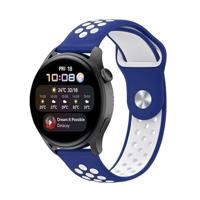 Garmin Vivoactive 4 / 4L - Sport Edition Siliconen band - Blauw + wit - thumbnail
