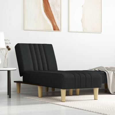 Chaise longue stof zwart Chaise longue stof zwart