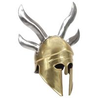 VidaXL Soldatenhelm grieks replica larp staal messingkleurig - thumbnail