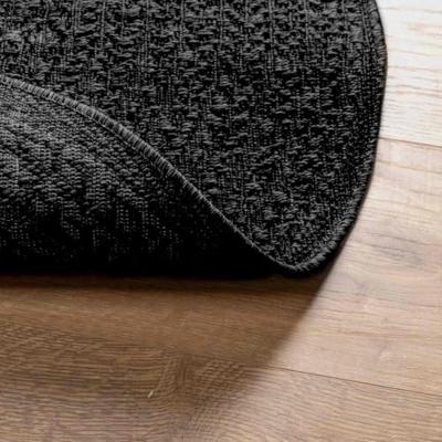 VidaXL Vloerkleed zizur binnen en buiten ø 120 cm jute look antraciet