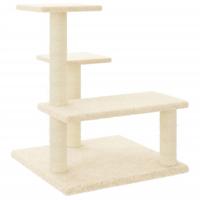 VidaXL Kattenmeubel met sisal krabpalen 61 cm crèmekleurig - thumbnail