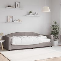 Slaapbank met matras 90x200 cm stof taupe - thumbnail