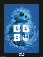 Kunstdruk Star Wars - Episode IX BB 8 Blue 30x40cm - thumbnail