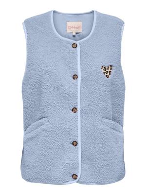 Only Onlbaby Life Teddy Vest Pnt Cs Gilets 5003902 Cashmere Blue Leo