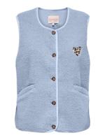 Only Onlbaby Life Teddy Vest Pnt Cs Gilets 5003902 Cashmere Blue Leo - thumbnail