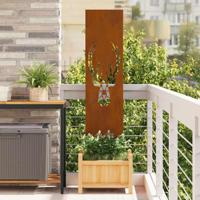 Tuin decoratief paneel Roestig 32 x 140 cm Verweerd staal - thumbnail