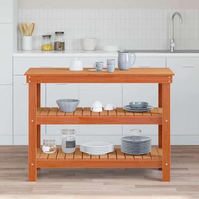 Werkbank Wasbruin 110.5 x 50 x 80 cm Massief grenenhout