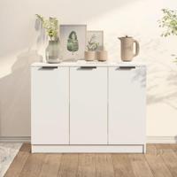 Dressoir 90,5x30x70 cm bewerkt hout wit - thumbnail