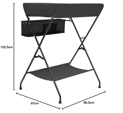 Verschoontafel ijzer antracietkleurig - thumbnail