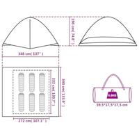 VidaXL Koepeltent 6-persoons waterdicht blauw - thumbnail